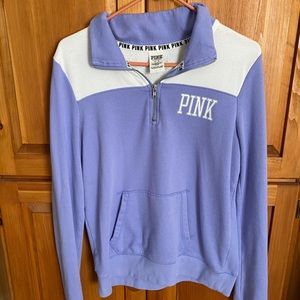 periwinkle PINK quarter zip (size M)